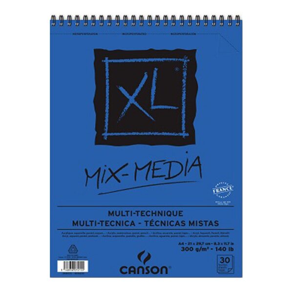 Canson XL Mixed Media Sketchbook Spiral Pad 300 GSM Acid Free Artist Paper - Retail Maharaj