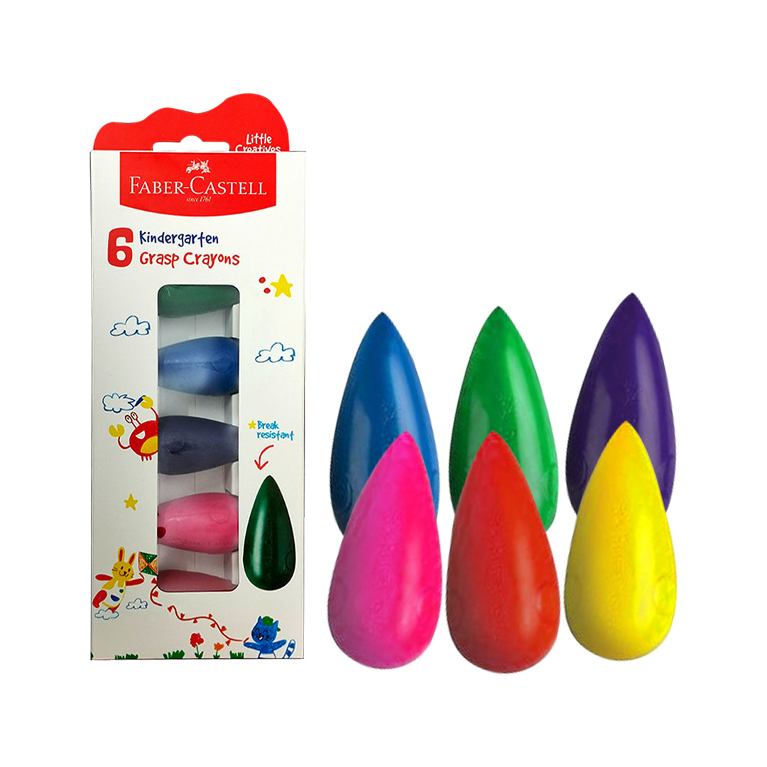 Faber Castell Kindergarten Grip Crayons for Kids Assorted Colours - Retail Maharaj