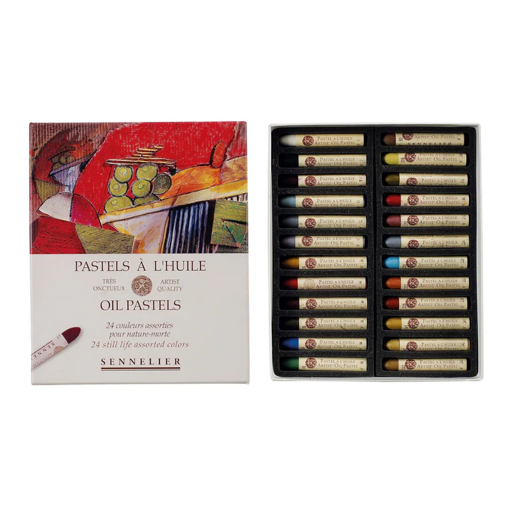 Sennelier Oil Pastel Set of 24 Still Life - Blue in Cardboard Box - Retail Maharaj