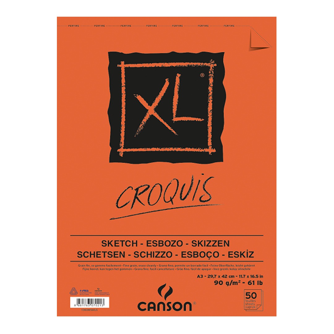 Canson XL Croquis and Extra White Sketch Pads 90 GSM Artist Drawing Paper - Retail Maharaj