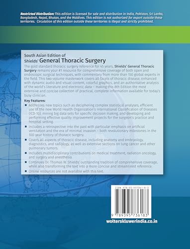 Shields' General Thoracic Surgery, Vol 1, 8th South Asian ed - Retail Maharaj