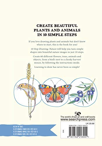 10 Step Drawing: Nature: Draw 60 Plants & Animals in 10 Easy Steps - Retail Maharaj