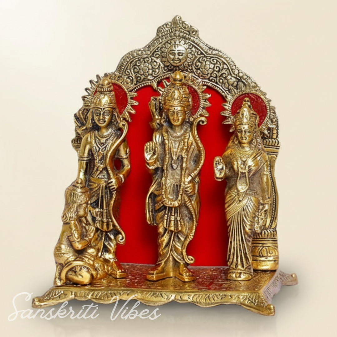 Shri Ram Darbar Statue in Big Size for Pooja - Lord Rama, Laxman, Sita & Hanuman Murti Religious Idol for Home & Office Decor - Retail Maharaj