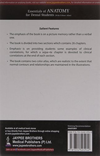 ESSENTIALS OF ANATOMY FOR DENTAL STUDENTS (WITH COLOUR ATLAS) - Retail Maharaj