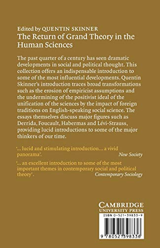 The Return of Grand Theory in the Human Sciences (Canto) - Retail Maharaj
