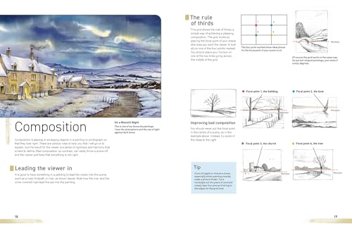 Watercolour for the Absolute Beginner: New Techniques, Projects and Inspiration With Full-Size Outlines - Retail Maharaj