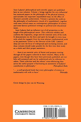 The Methodology of Scientific Research Programmes: Volume 1: Philosophical Papers: 001 (Philosophical Papers Volume I) - Retail Maharaj