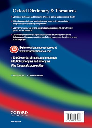 Oxford Dictionary & Thesaurus, 2/Ed, Hb - Retail Maharaj