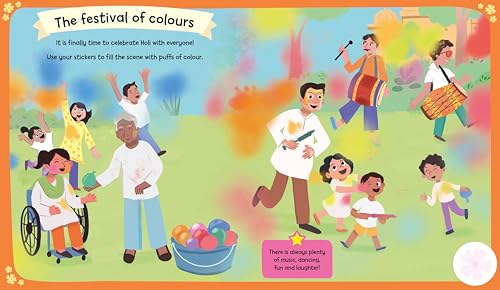 Happy Holi Sticker Activity Book: With over 400 stickers - Retail Maharaj