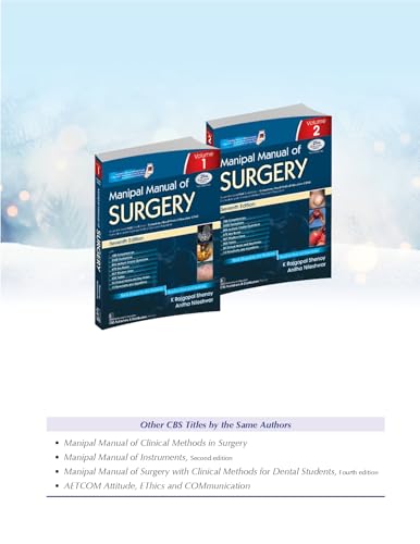 Manipal Manual Of Surgery 7Ed 2 Vol Set (Pb 2025) (Cbme Edition) - Retail Maharaj