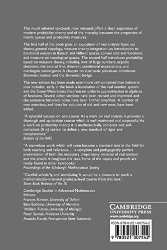 Real Analysis and Probability: 74 (Cambridge Studies in Advanced Mathematics) - Retail Maharaj