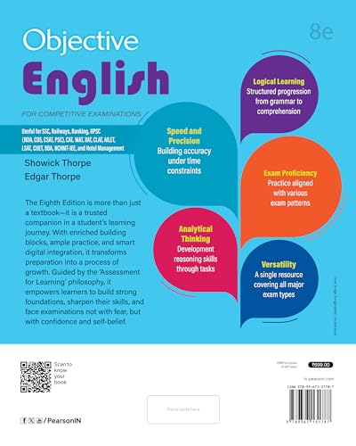 Objective English for Competitive Examinations | for SSC, Railways, UPSC, CAT,MAT, XAT, CLAT,CUET, BBA,NCHMT- JEE, Hotel Management Exams | Chapterwise PYQs for various exams & time bound questions - Retail Maharaj