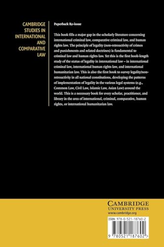 The Principle of Legality in International and Comparative Criminal Law: 65 (Cambridge Studies in International and Comparative Law) - Retail Maharaj