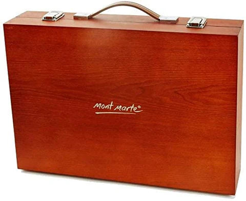 Mont Marte 174 Piece Deluxe Art Set in Wood Box - Retail Maharaj