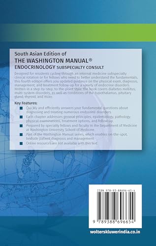 Washington Manual Endocrinology Subspecialty Consult, 4th South Asian ed - Retail Maharaj