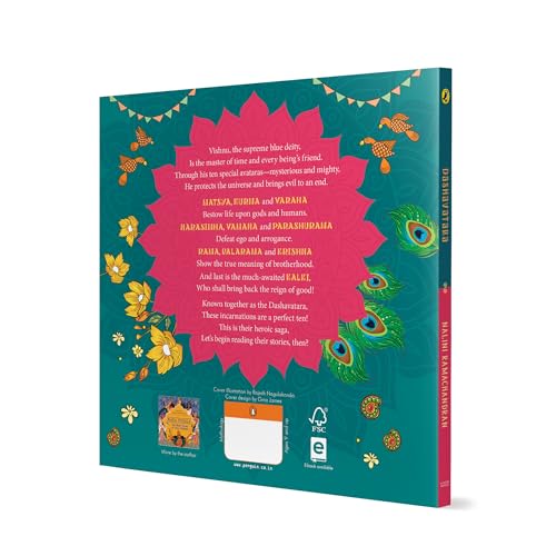 Dashavatara: The Ten Incarnations of Vishnu | Learn About Vishnu’s Avatars – Rama, Krishna, Narasimha, Parashurama & More | Hindu Mythology for Kids 9+ | With Colourful Illustrations - Retail Maharaj