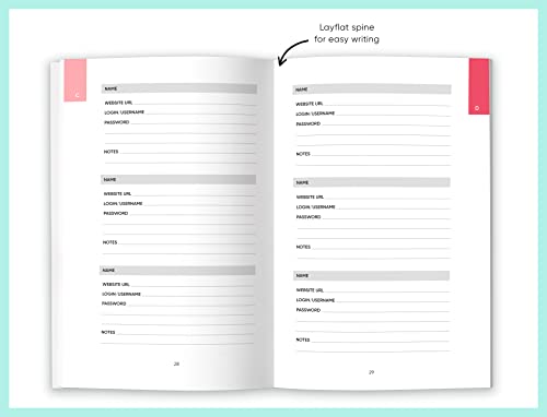 A-Z Password Book: Individual Letter Tabs to Quickly Access Login Information - Retail Maharaj