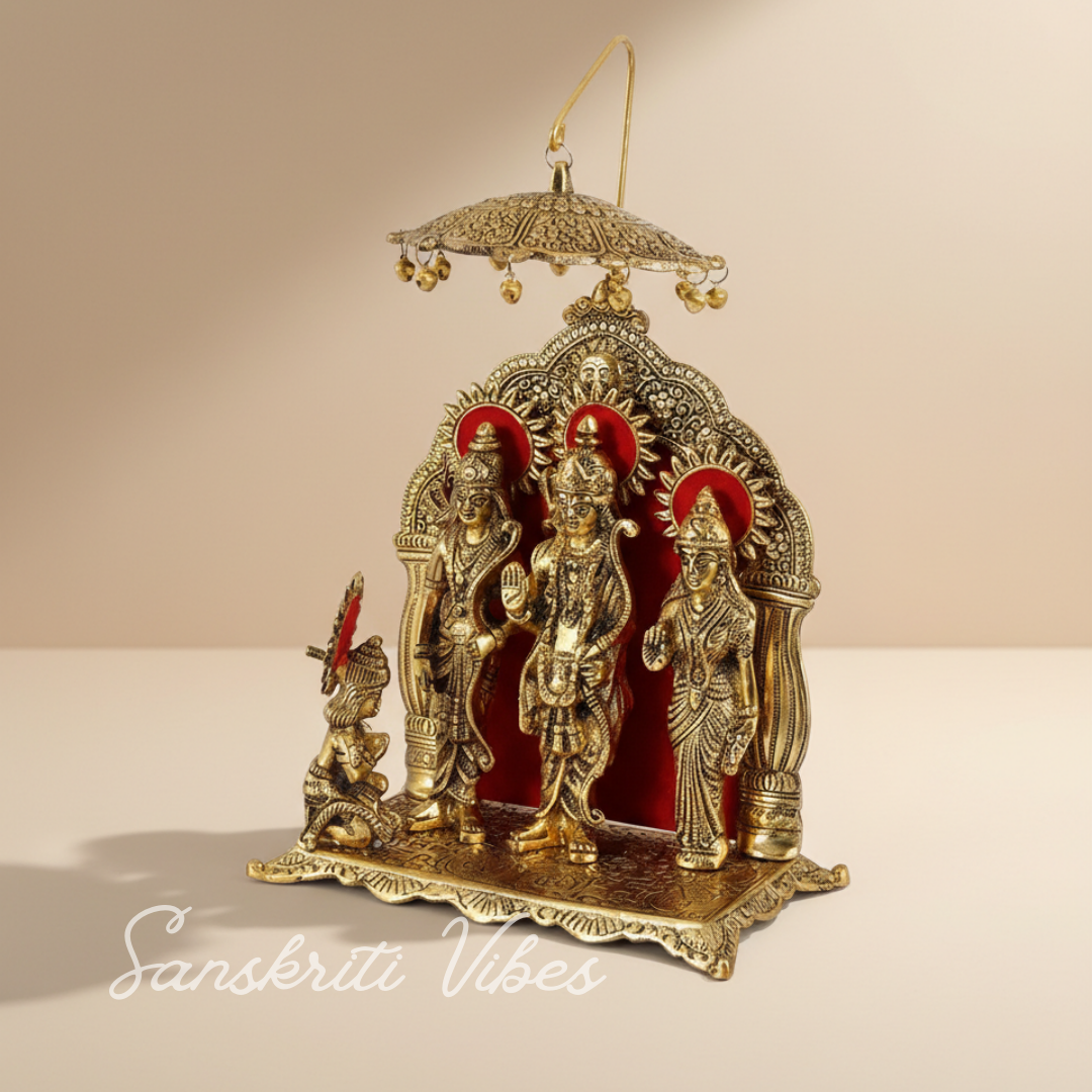 Shri Ram Darbar Statue in Big Size for Pooja Lord Rama Laxman Sita & Hanuman Murti Religious Idol for Home Office Decor - Retail Maharaj