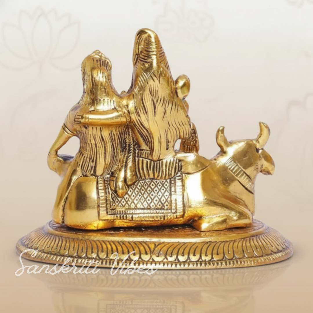 Shiva Parivar Idol Metal Statue Lord Shiva Family Murti for Home Mandir Puja Vastu Prosperity Decor Handcrafted - Retail Maharaj