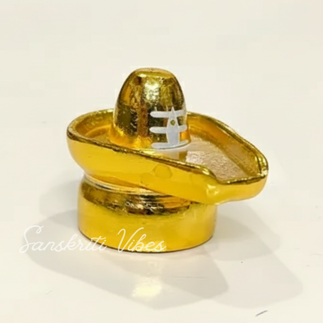 Metal Shivling Small Shivlingam Idol for Puja Mandir Temple Vastu Home Decor Gift Spiritual Showpiece Height 3.5 cm - Retail Maharaj