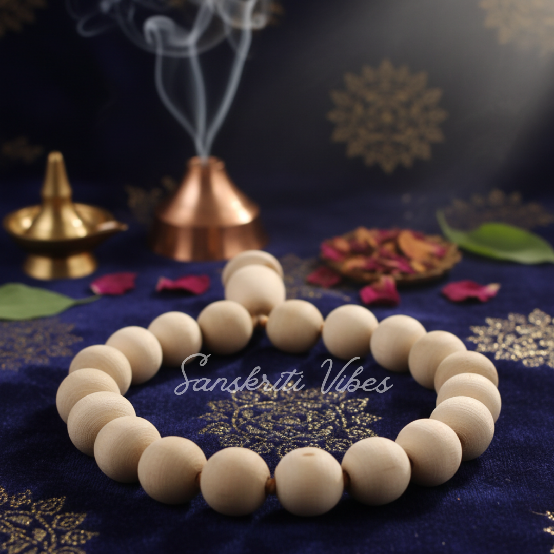 Berakha 18 + One Guru Beads Tulsi Japa Mala – Premium 16 mm Black Tulsi Beads for Spiritual Practice - Retail Maharaj