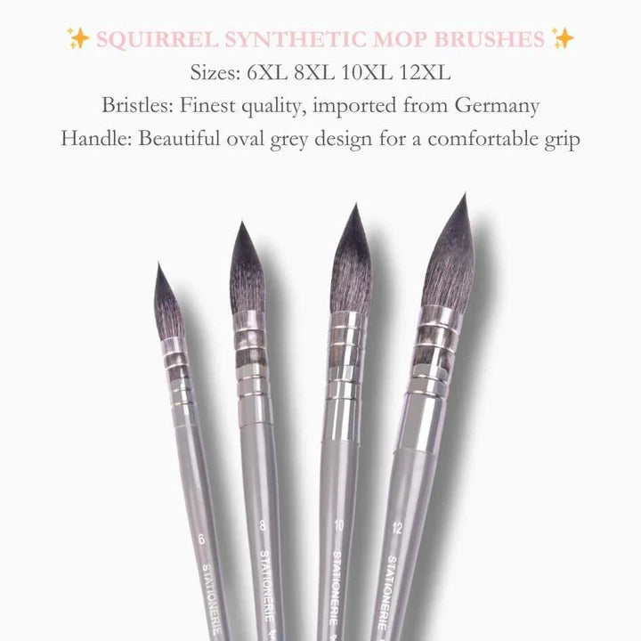 Stationerie XL Mop Set of 4 Squirrella Synthetic - Retail Maharaj