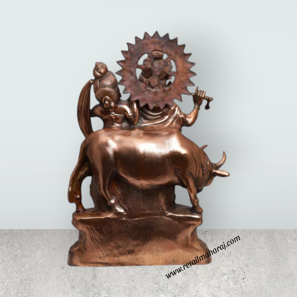 Radha Krishna Idol | Copper Idol/ Radha Krishna Murti for Pooja - Retail Maharaj