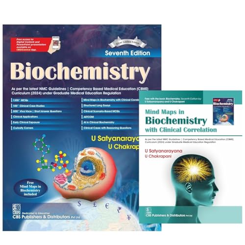 Biochemistry, 7th Silver Jubilee Edition | As per the latest NMC Guidelines | Packed Inside Free Mind Maps in Biochemistry with Clinical Correlation - Retail Maharaj