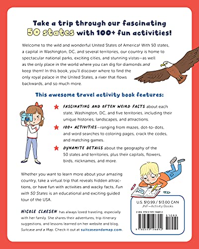 Fun with 50 States: A Big Activity Book for Kids about the Amazing United States - Retail Maharaj