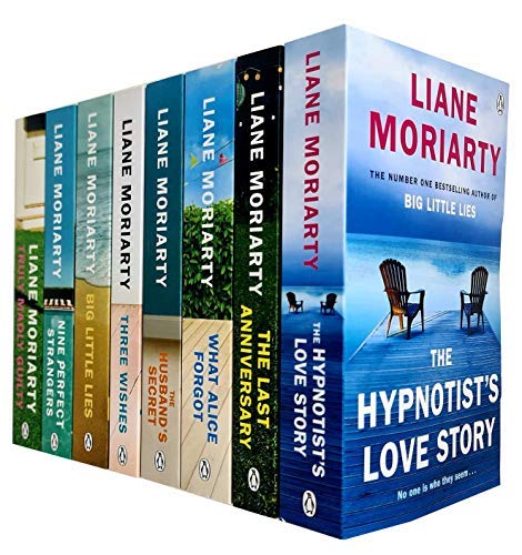 Liane Moriarty Collection 8 Books Set (The Hypnotist's Love Story,The Last Anniversary,What Alice Forgot,The Husband's Secret,Three Wishes,Big Little Lies,Nine Perfect Strangers,Truly Madly Guilty) - Retail Maharaj