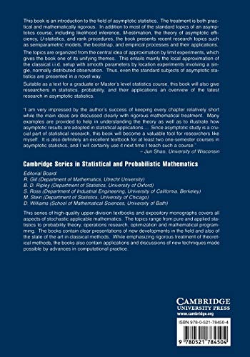 Asymptotic Statistics: 3 (Cambridge Series in Statistical and Probabilistic Mathematics, Series Number 3) - Retail Maharaj