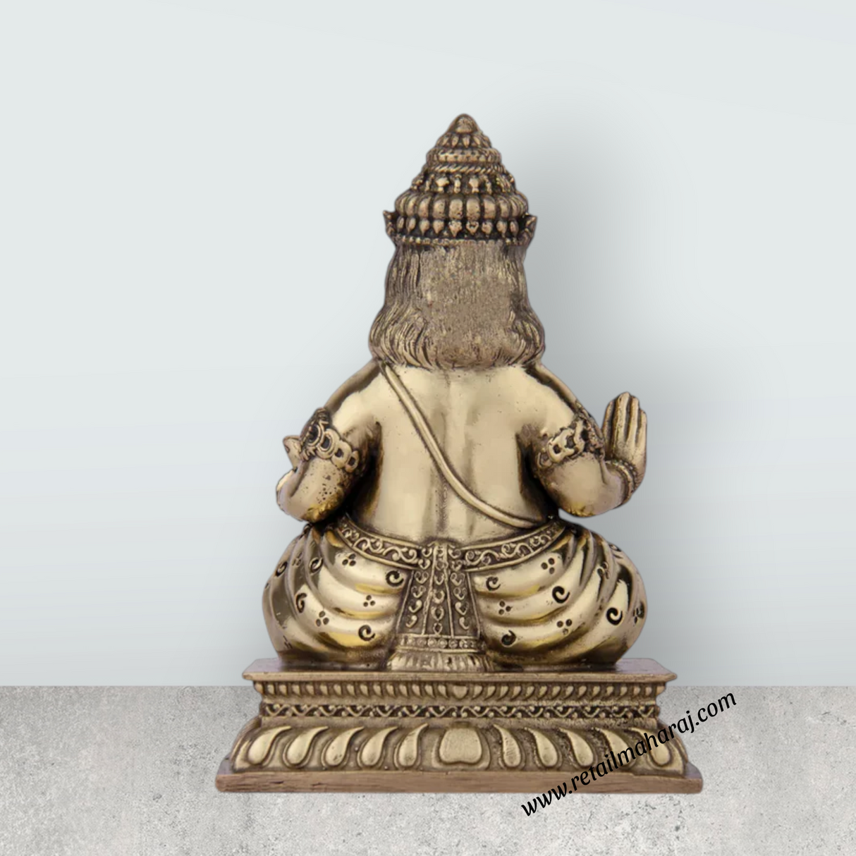 Kubera Statue - 4 x 2 Inches | Kuber Murti/ Brass Idol/ Kuberan Idol for Pooja/ 205 Gms Approx - Retail Maharaj