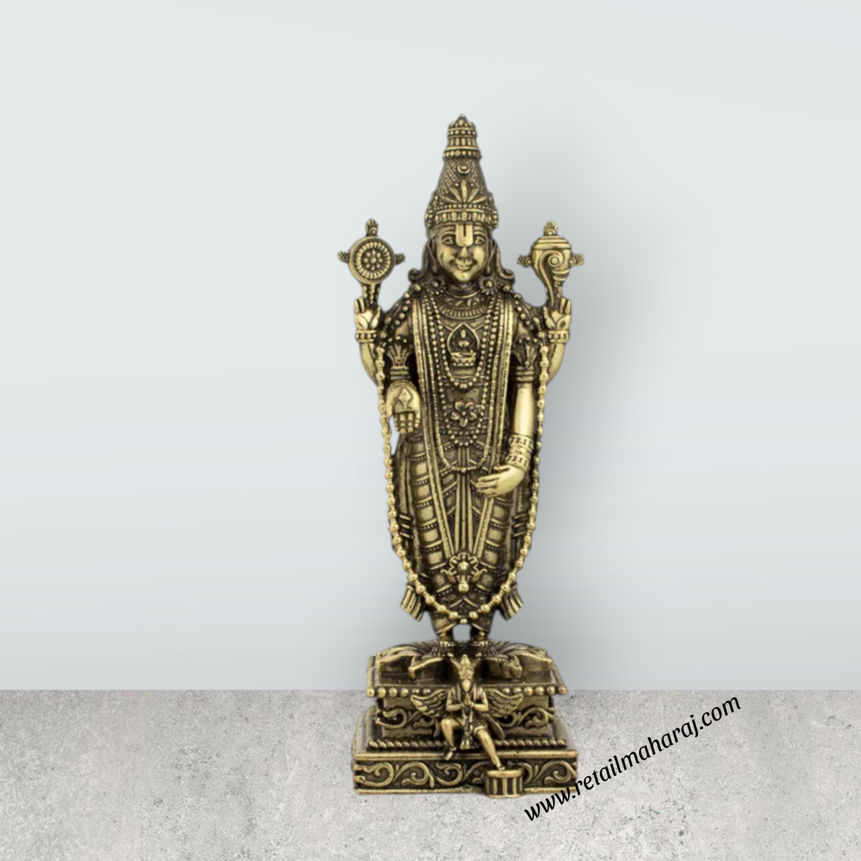 Balaji Murti - 6 x 2 Inches | Balaji Statue/ Balaji Idol for Pooja/ 290 Gms Approx - Retail Maharaj