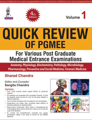 QUICK REVIEW OF PGMEE VOL.1 FOR VARIOUS P.G.MED.ENT.EXA. - Retail Maharaj