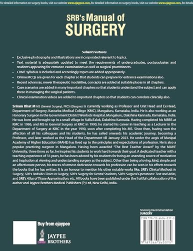 SRB'S MANUAL OF SURGERY COMPLIMENTARY BOOK INCLUDED - Retail Maharaj