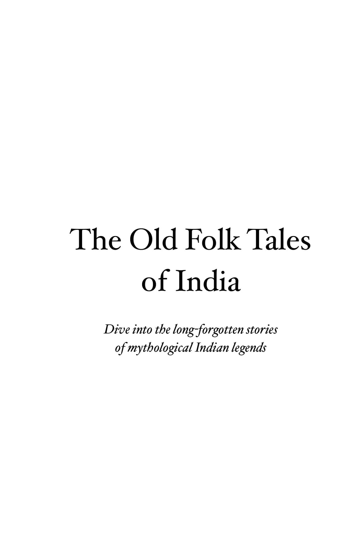 THE OLD FOLK TALES OF INDIA - Retail Maharaj