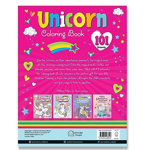 101 Unicorn Colouring Book: Fun Activity Colouring Book For Children - Retail Maharaj