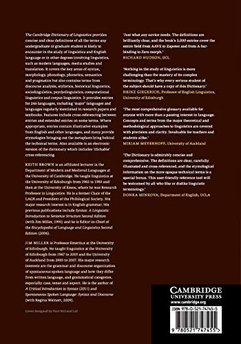 The Cambridge Dictionary of Linguistics - Retail Maharaj