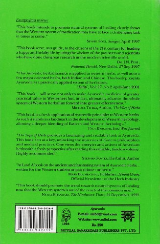 The Yoga Of Herbs: An Ayurvedic Guide To Herbal Medicine - Retail Maharaj