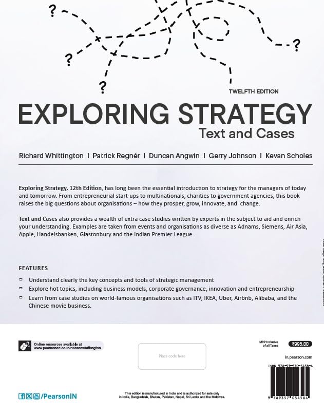 Pearson Exploring Strategy | Text and Cases | Includes Business Models & Corporate Governance | 12th Edition | - Pearson - Retail Maharaj