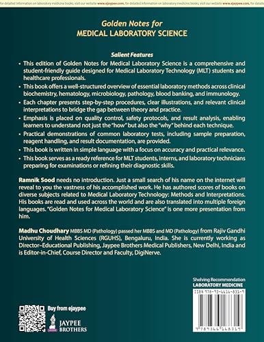 GOLDEN NOTES FOR MEDICAL LABORATORY SCIENCE - Retail Maharaj