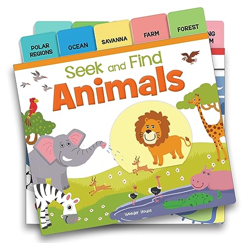 Seek And Find - Animals : Early Learning Board Books With Tabs - Retail Maharaj