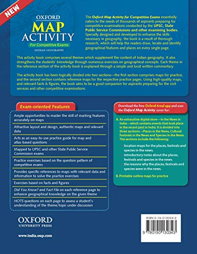 Oxford Map Activity Book For UPSC and Other Exams | Includes Practice Exercises based on questions of competitive exams - Retail Maharaj
