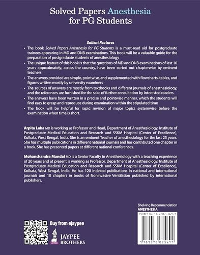 Solved Papers Anesthesia for PG Students - Retail Maharaj