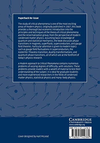 A Modern Approach to Critical Phenomena - Retail Maharaj