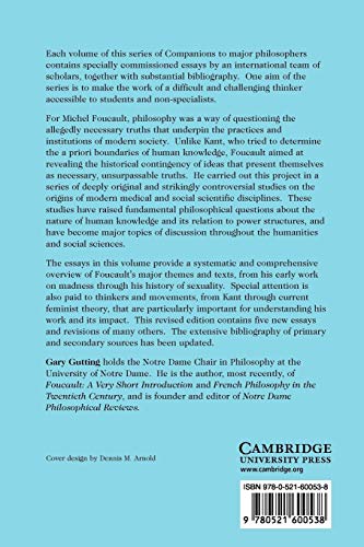 The Cambridge Companion to Foucault (Cambridge Companions to Philosophy) - Retail Maharaj