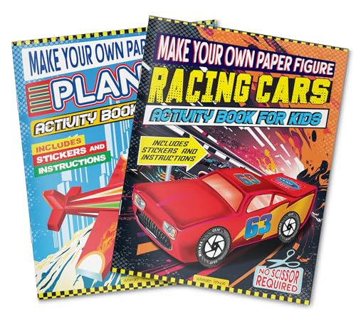 Make Your Own Paper Figures – Racing Cars Cut, Fold & Create Your Own Racetrack Cars | Ages 6–10 | DIY Craft Fun for 2+ Hours of Hands-On Play - Retail Maharaj