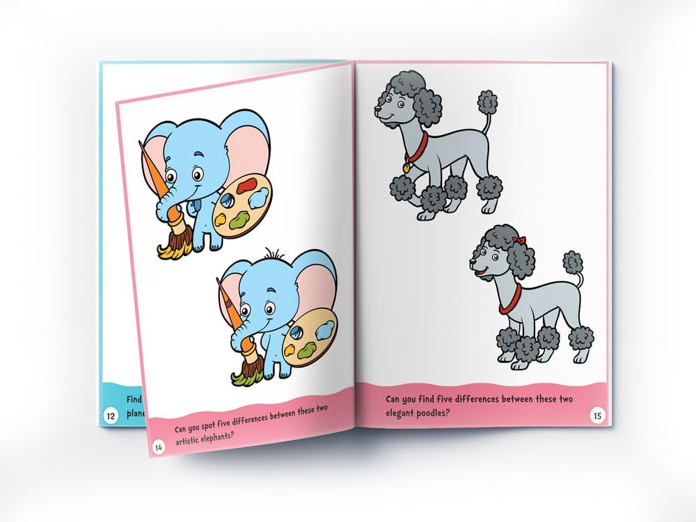 Spot the Difference: First Fun Activity Book for Kids | Boost Focus & Observation Skills | Ages 4–7 | 2+ Hours of Engaging Puzzle Fun - Retail Maharaj