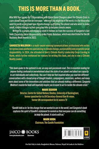 What Will Your Legacy Be?: Conversations with Global Game Changers About the Climate Crisis - Retail Maharaj