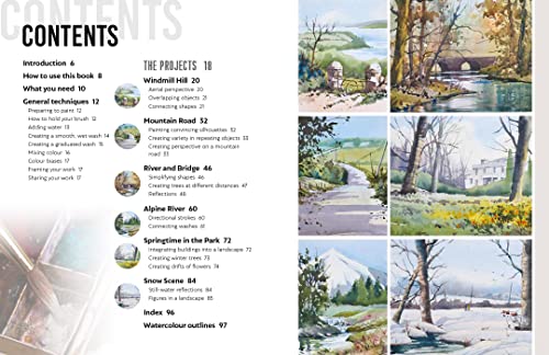 Watercolour Landscapes: 6 Easy Step-By-Step Projects to Get You Started (Anyone Can Paint) - Retail Maharaj